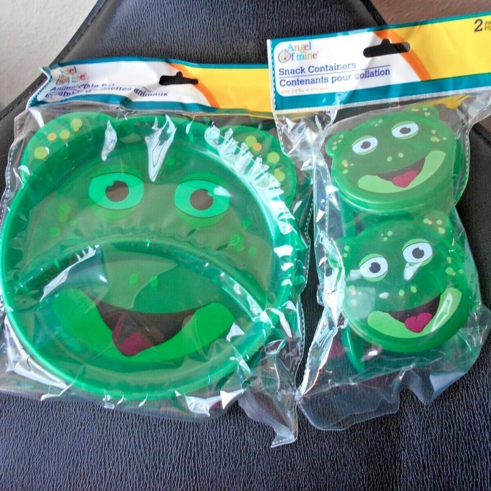 New Angel of mine 5 pc Set 2 pk divided plates 2 s